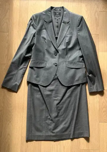 새상품급 23구 셋업 겨울용 수트 쉐도우 스트라이프 L(42)