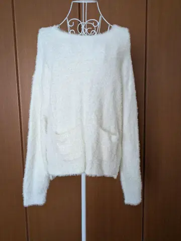 케이트 스페이드 화이트 긴팔 상의 포켓 부착