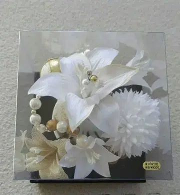 일본 의류 머리 장식 세트 화이트 골드