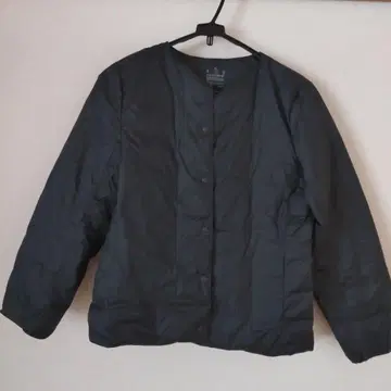 무인양품 다운 자켓 여성용 XL 블랙 노카라 버튼식