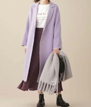 nano universe LA TORRE 더블 페이스 와이드 테일러 코트