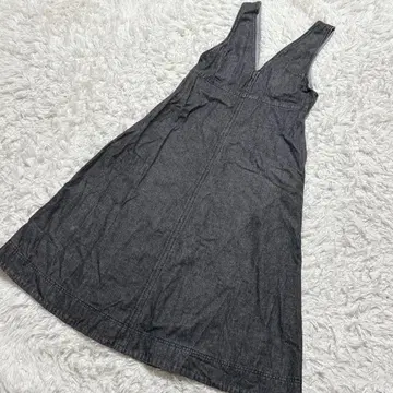 [ c6684 ] GU 롱 데님 원피스 다크 그레이