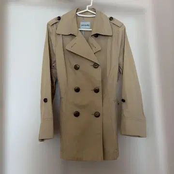 베이지 더블 브레스트 트렌치코트 M