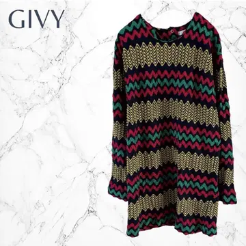 기비 컬러풀 울 혼방 개성 에스닉 일본제 레트로 튜닉