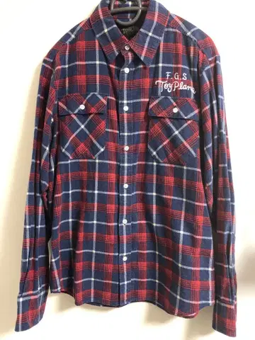 TOYPLANE 체크 무늬 긴팔 셔츠