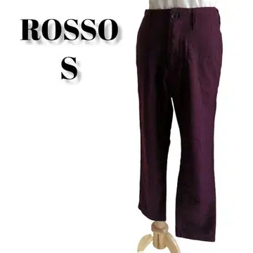 새상품급 로쏘 테이퍼드 팬츠 울 S 와인 레드 캐주얼 다용도