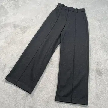 유니클로 브러쉬드 저지 와이드 팬츠 다크 그레이 XS