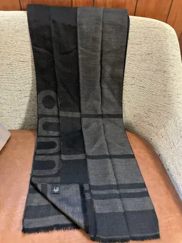 dunhill 스트라이프 머플러 블랙/그레이