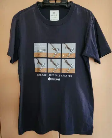 스노우피크 x 어반 리서치 도어스 콜라보 T셔츠 네이비 계열