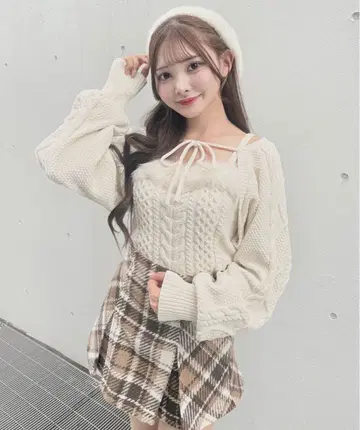 NOMAE 퍼 케이블 앙상블 니트