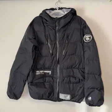 AAPE 리버서블 블랙 다운 자켓
