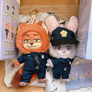 TOP TOY 닉 주디 경찰관 봉제 인형 키링