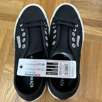 SUPERGA 블랙 스니커즈 39 24.5cm