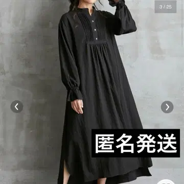 니센 ROSE FANFAN 핀턱 롱 원피스