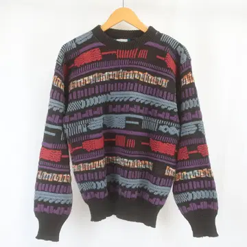 VINTAGE USA Gitano 올 패턴 와이드 실루엣 스웨터 XL