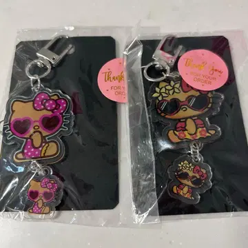 [ 선착순 ] 선탠 키티 갸루 키티 아크릴 2단 참 키링