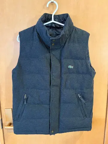 Lacoste 남성용 다운 베스트 다크 그레이