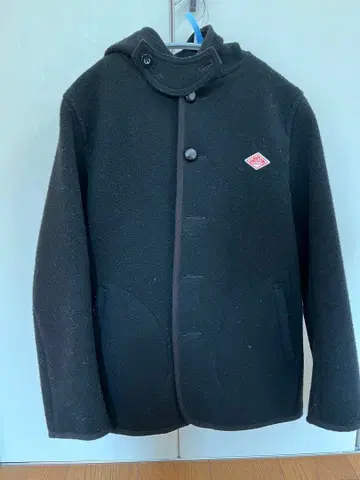 클리닝 완료 PENDLETON 블랙 울 후드 부착 피코트