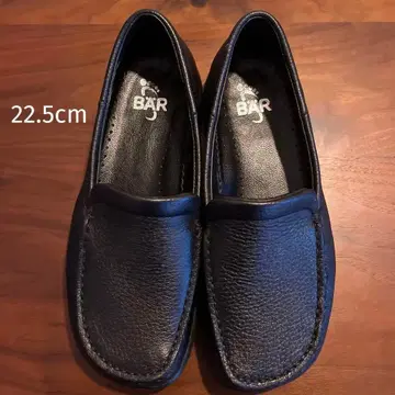 BAR 블랙 가죽 로퍼