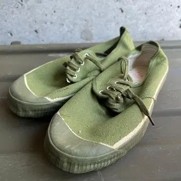 중국 인민 해방군 65식 올리브 그린 캔버스 스니커즈