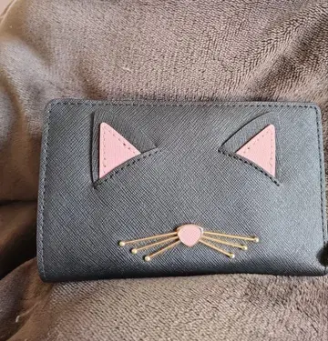 케이트 스페이드 고양이 디자인 접이식 지갑
