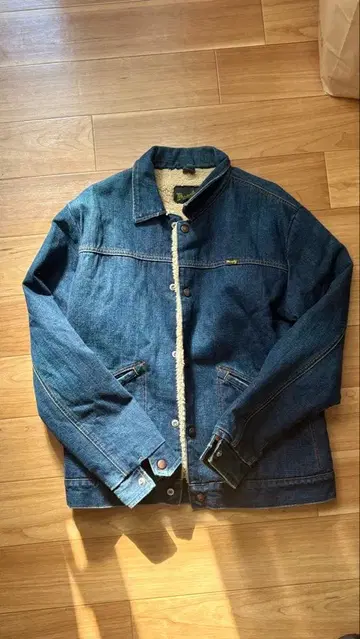 Wrangler 데님 자켓 보아 자켓 다크 블루