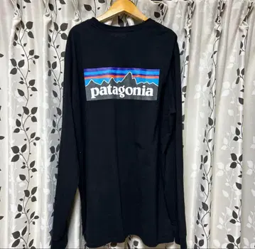 patagonia 블랙 롱 슬리브 T셔츠 X XL