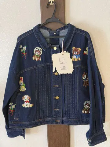 yukiemon 자수 디자인의 데님 자켓