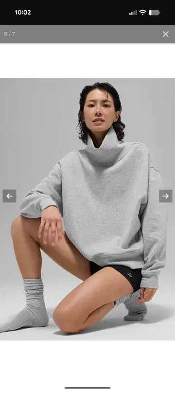 헤이지 모크넥 풀오버 S 사이즈 애슬레틱 그레이