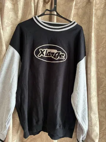 XLARGE 로고 자수 트레이닝복 L 블랙/그레이