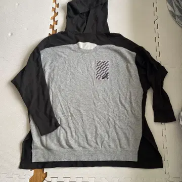 베타 입체 자수 그레이/블랙 후드티 사이즈 9