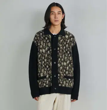 [ 미착용 ] 유나이티드 도쿄 브러쉬 레오파드 패턴 니트 셔츠 1 S