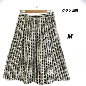 그랑 야마타카 트위드 플레어 스커트 M 상당 9AR 안감 있음 고급