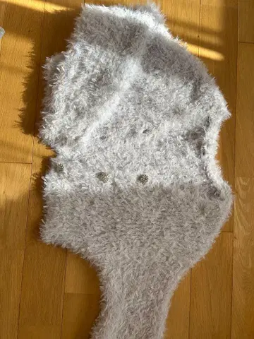 NICE CLAUP 샤기 니트 가디건