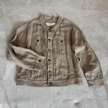 [ Riybes ] 린넨 베이지 버튼 포함 자켓 사이즈 2