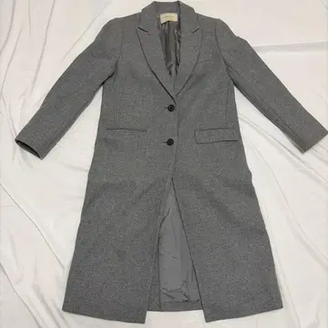 유나이티드 애로우즈 그레이 롱 체스터 코트 38