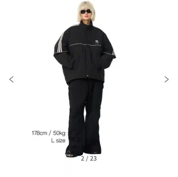 MODITEC 스트라이프 이너다운 트랙 자켓