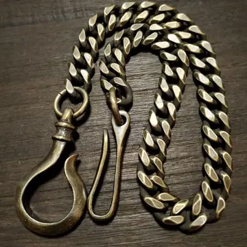 훈제 놋쇠 키헤이 13mm 지갑 체인 빈티지 브라스 원형 후크