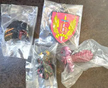 고질라 제일복권 E상 몬스터 헤드 마그넷 키링 4개 세트