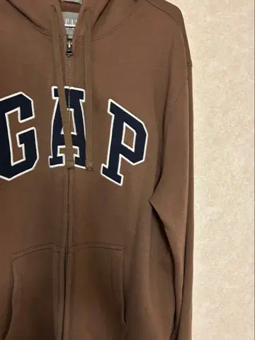 GAP 브라운 집업 후드티