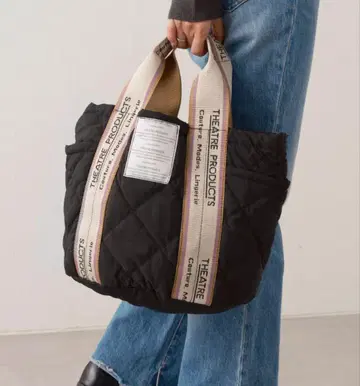 THEATRE PRODUCTS 자카드 테이프 퀼팅 버킷 토트