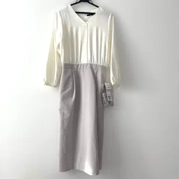 [택 포함 새상품] 원피스 벨트 포함 긴팔 M 사이즈 화이트