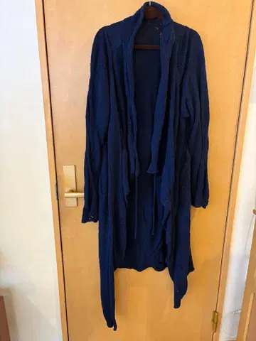 바바구리 네이비 롱 가디건 긴팔 니트