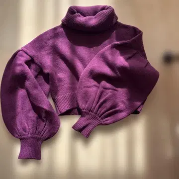 CLANE 퍼플 터틀넥 니트 스웨터 사이즈 1