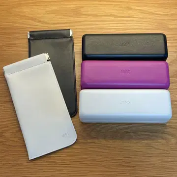 [ 새상품급 ] 안경 케이스 JINS 5종 세트 블랙, 보라색, 화이트