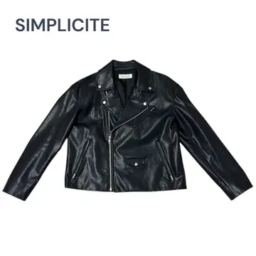 [ 새상품급 ] 'Simplicite 사프리시테' 블랙 라이더 자켓
