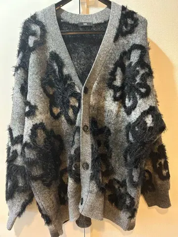 HARE 샤기 가디건 플라워 모티브 야마다 료스케