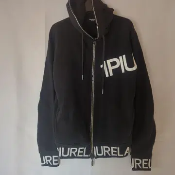새상품급 1PIU1GUAILA3 우노피우 블랙 풀 집업 후드티