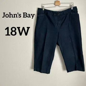 John's Bay [ 18w ] 다크 블루 크롭 팬츠 데님
