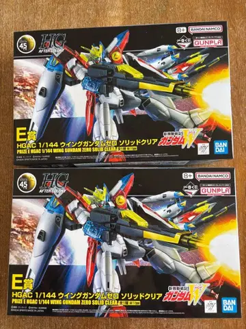 [2개 세트] 제일복권 E상 윙 건담 제로 솔리드 클리어 HG